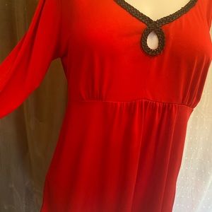 Red and black skirted top Bisou Bisou M Cosplay